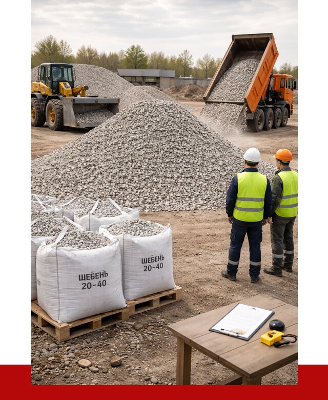 Известняковый щебень 20-40 в Кинели от 2139 р. ПРОНЕРУДКнл