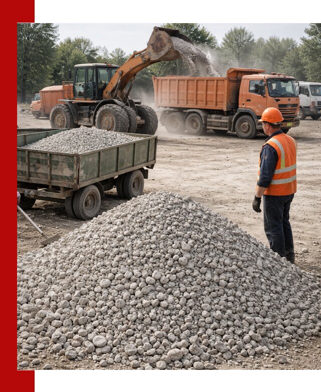 Доставка известнякового щебня фракция 20–40 в Кинели