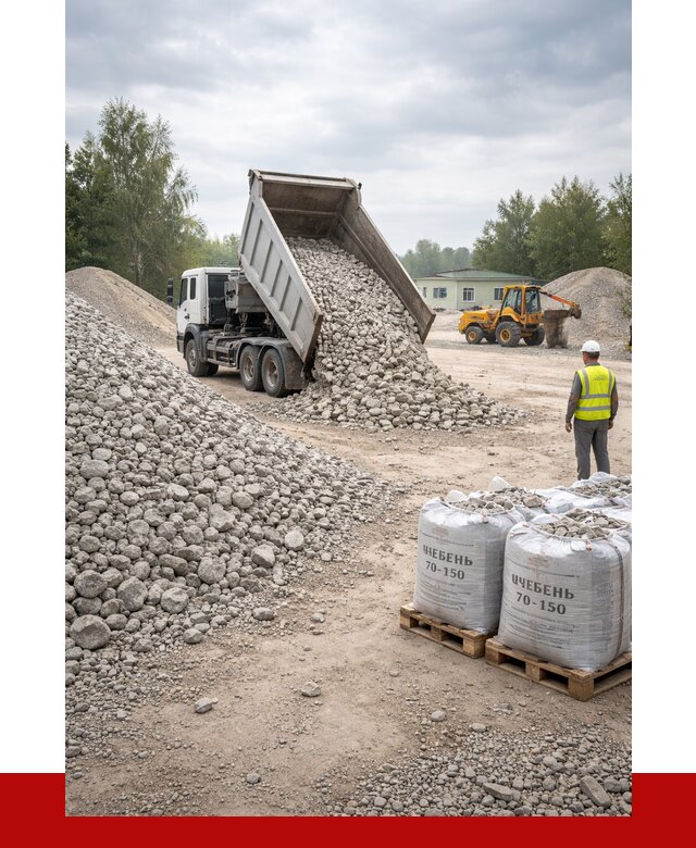 Известняковый щебень фракция 70-150 в Кинели от 1274 р. | ПРОНЕРУДКнл