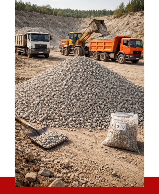 Доломитовый щебень фр. 5-20 в Кинели от 4279 р. | ПРОНЕРУДКнл