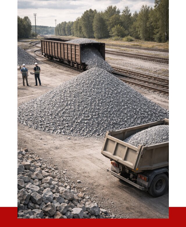 Железнодорожный щебень 20-60 в Кинели от 1732 р. | ПРОНЕРУДКнл