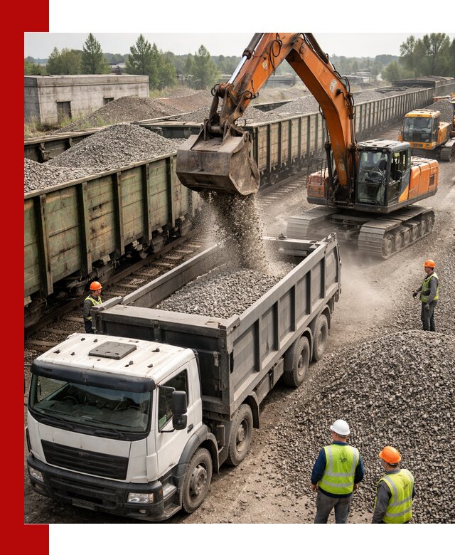 Железнодорожный щебень фракция 25–60 для поставок в Кинели