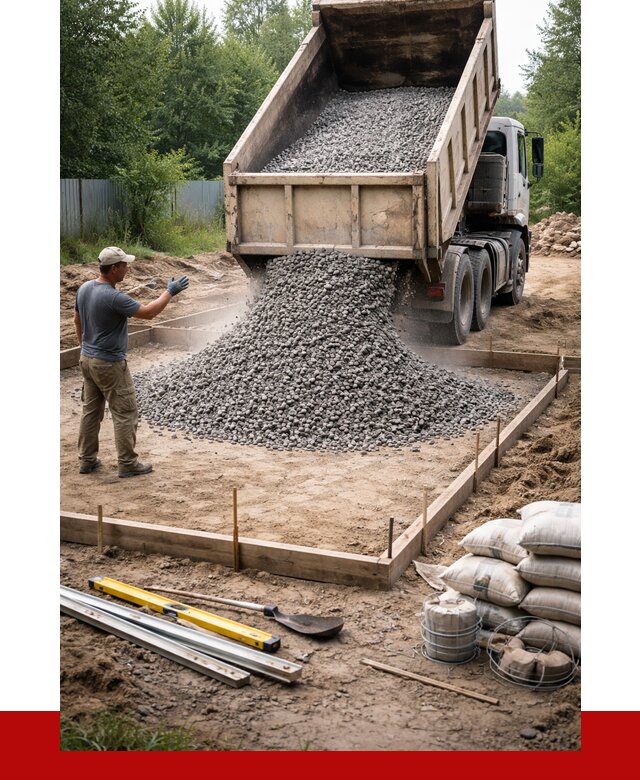 Купить щебень для фундамента в Кинели от 4585 р. | ПРОНЕРУДКнл