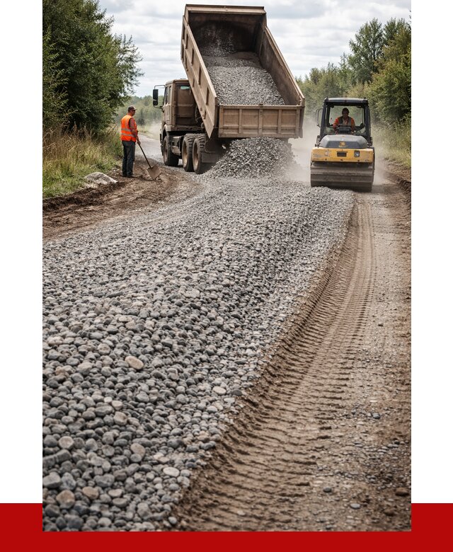 Щебень для отсыпки дороги в Кинели от 2751 р. ПРОНЕРУДКнл