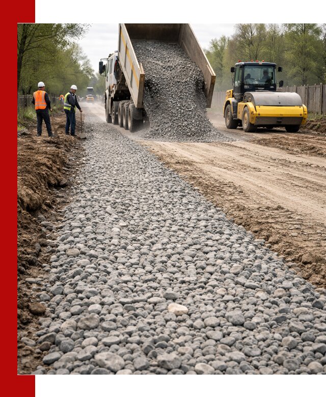 Доставка щебня для отсыпки дорог в Кинели высокого качества