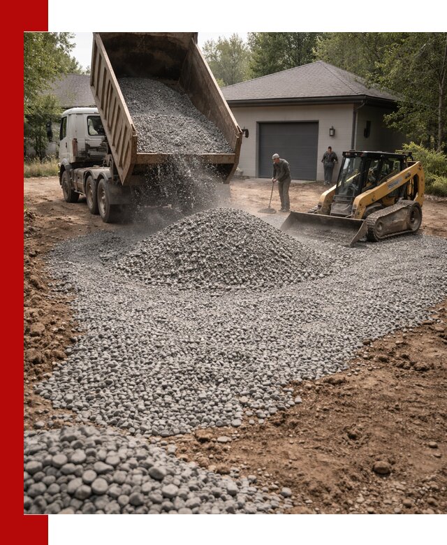 Щебень для парковки в Кинели: доставка и укладка качественного материала