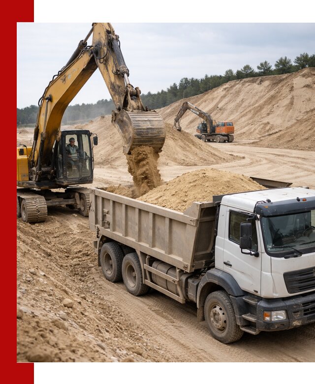 Доставка карьерного песка с самосвалами и разгрузкой в Кинели