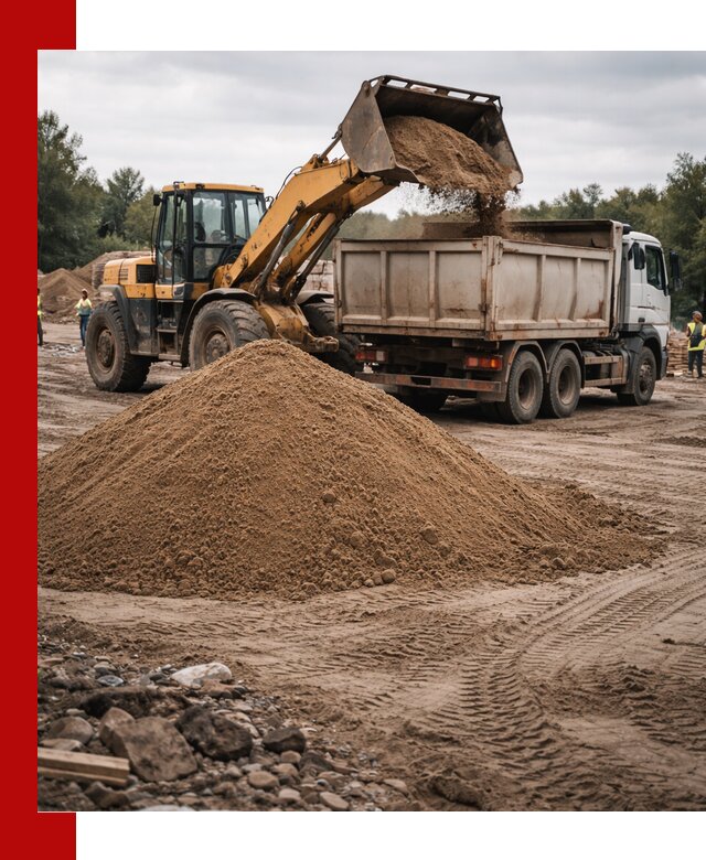 Доставка речного песка навалом в Кинели быстро и выгодно