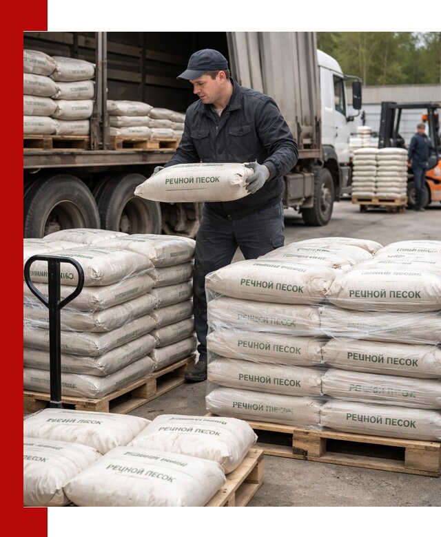 Речной песок в мешках с доставкой в Кинели