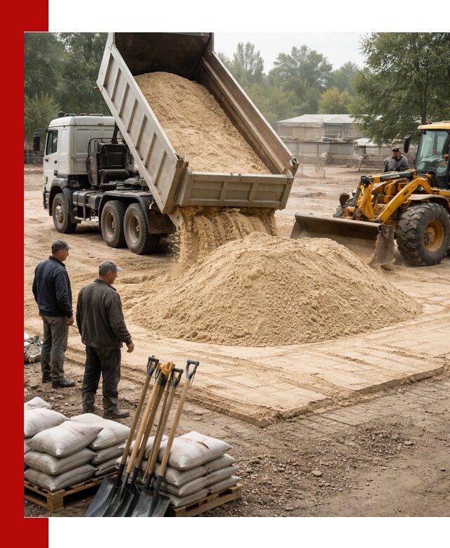 Доставка мытого песка в Кинели с самосвалами по выгодной цене