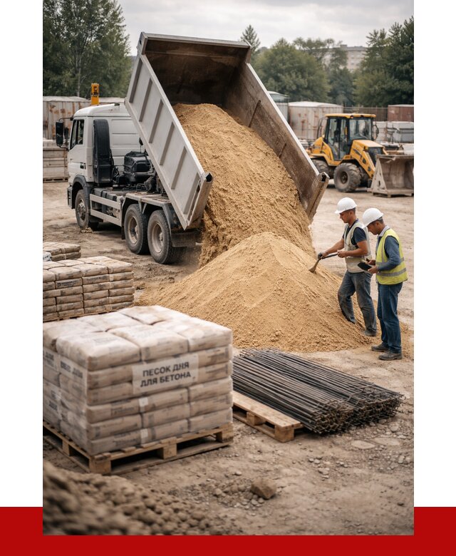 Песок для бетона в Кинели от 2547 р. с доставкой, ПРОНЕРУДКнл