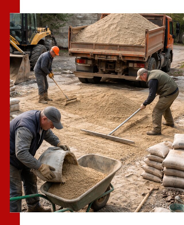 Поставка песка для стяжки в Кинели с быстрой доставкой