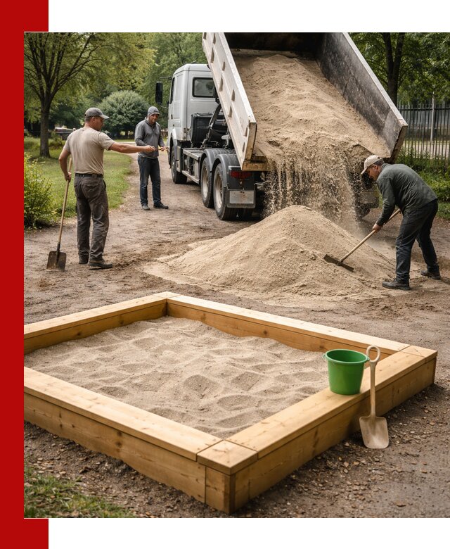 Песок для песочницы с доставкой в Кинели недорого и чистый