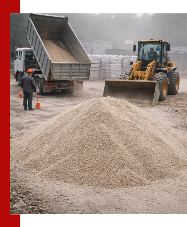 Кварцевый песок фракция 0–8 для стройработ в Кинели
