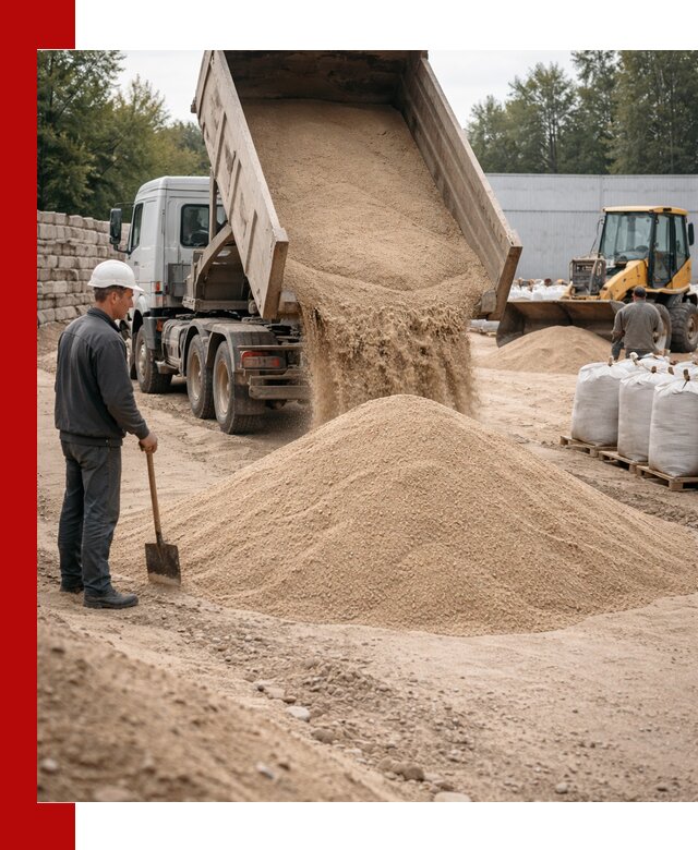 Кварцевый песок фракция 0–3 мм с доставкой в Кинели