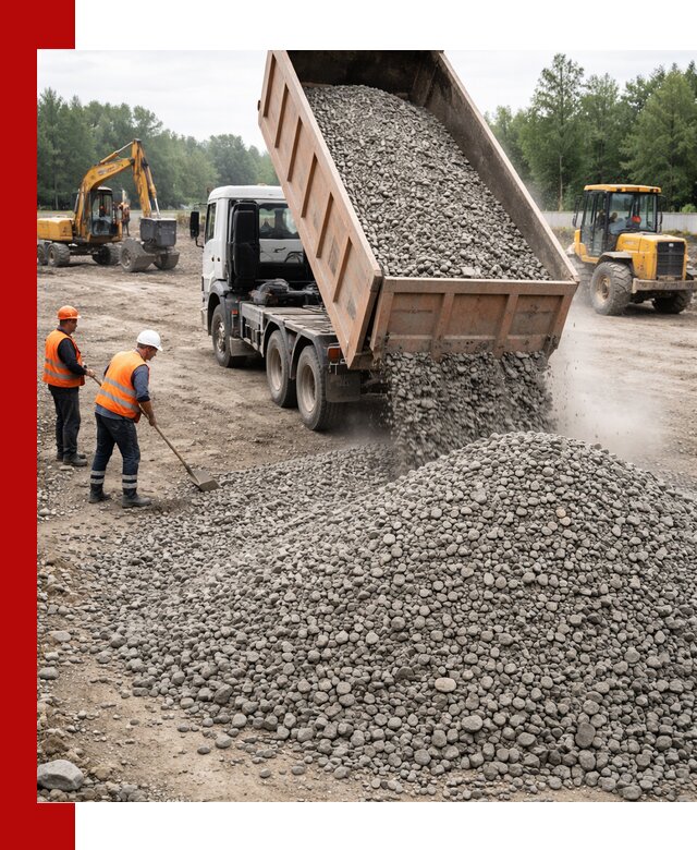 Доставка гравия фракции 40-70 в Кинели оптом и в розницу