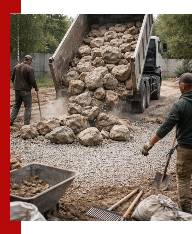 Доставка и укладка булыжника в Кинели