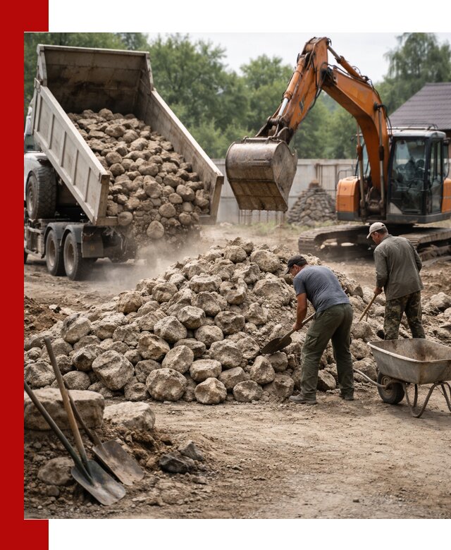 Доставка и разгрузка бутового камня в Кинели