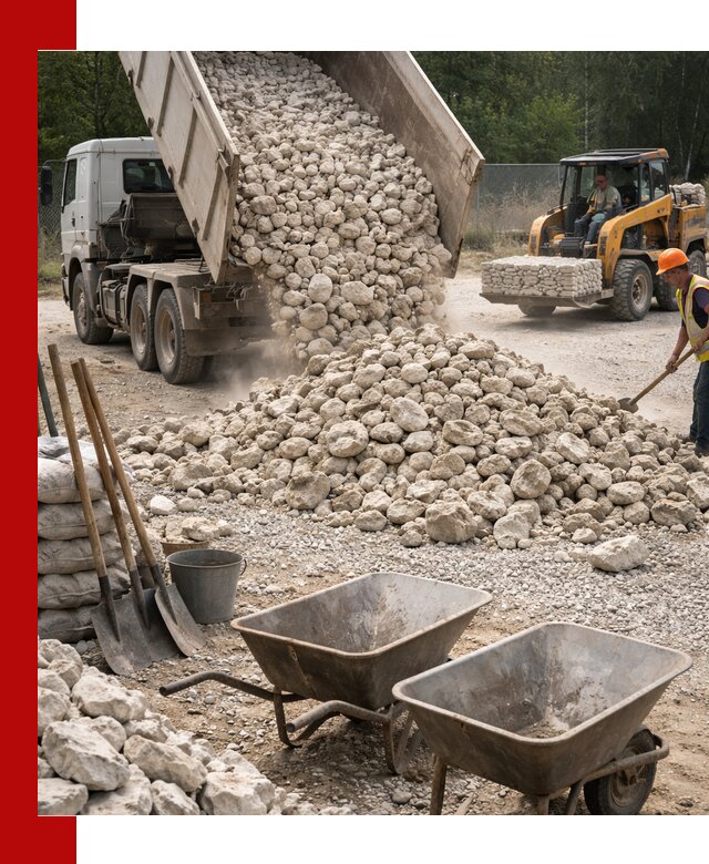 Доставка и продажа бутового известнякового камня в Кинели