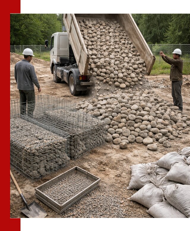 Камень для габионов фракция 70–151 в Кинели