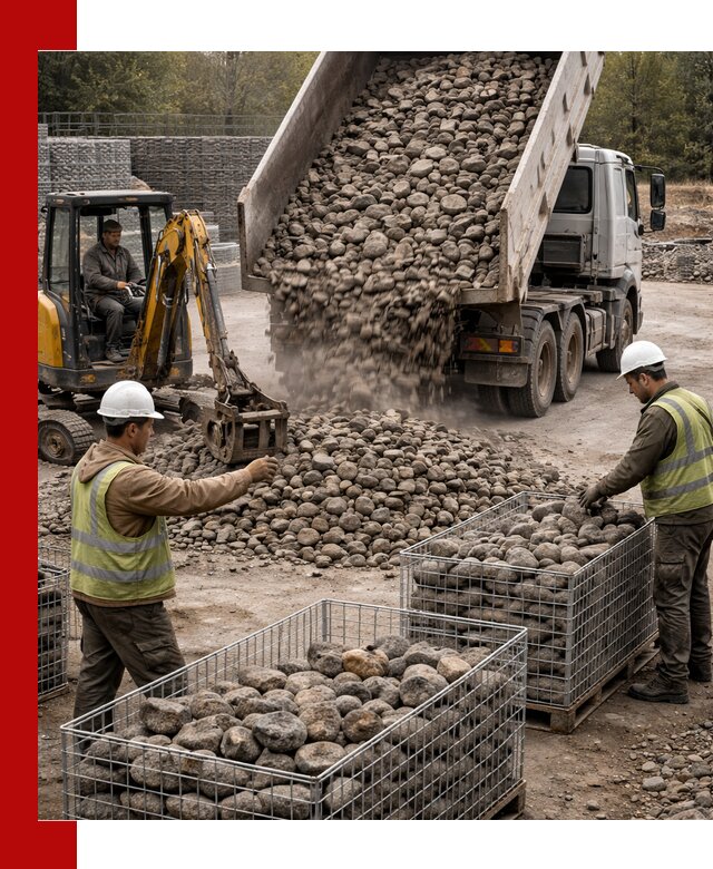 Камень для габионов фракция 100–201 в Кинели