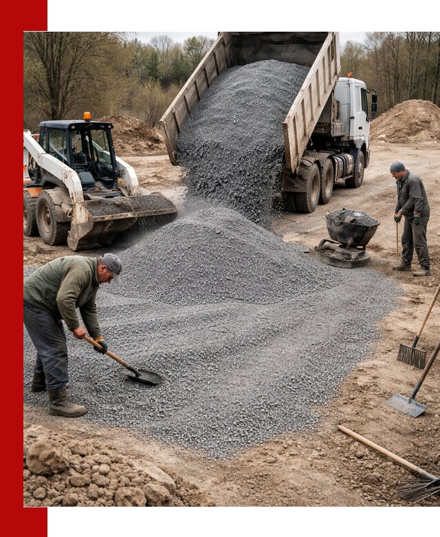 Отсев для подсыпки в Кинели — доставка и подсыпка на участок