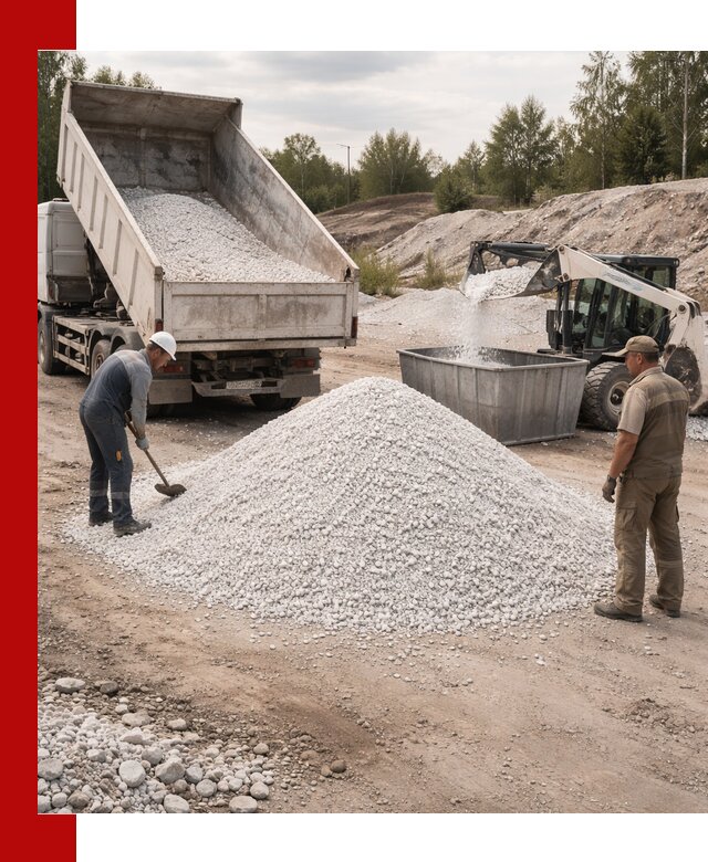 Доставка и продажа белой мраморной крошки в Кинели