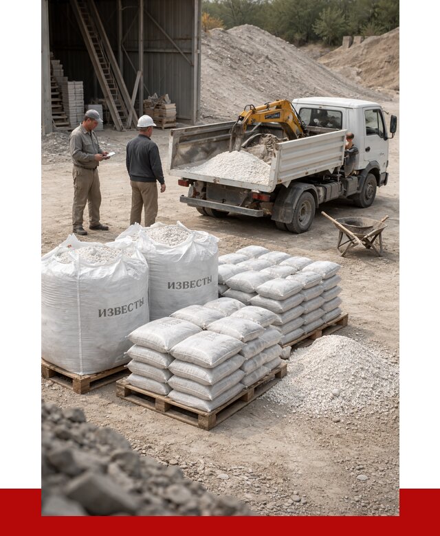 Известь строительная в Кинели с доставкой от 4279 р. | ПРОНЕРУДКнл