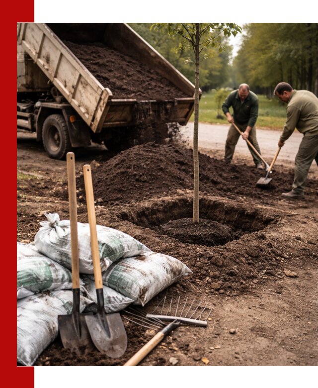 Грунт для посадки деревьев в Кинели — доставка и подготовка почвы