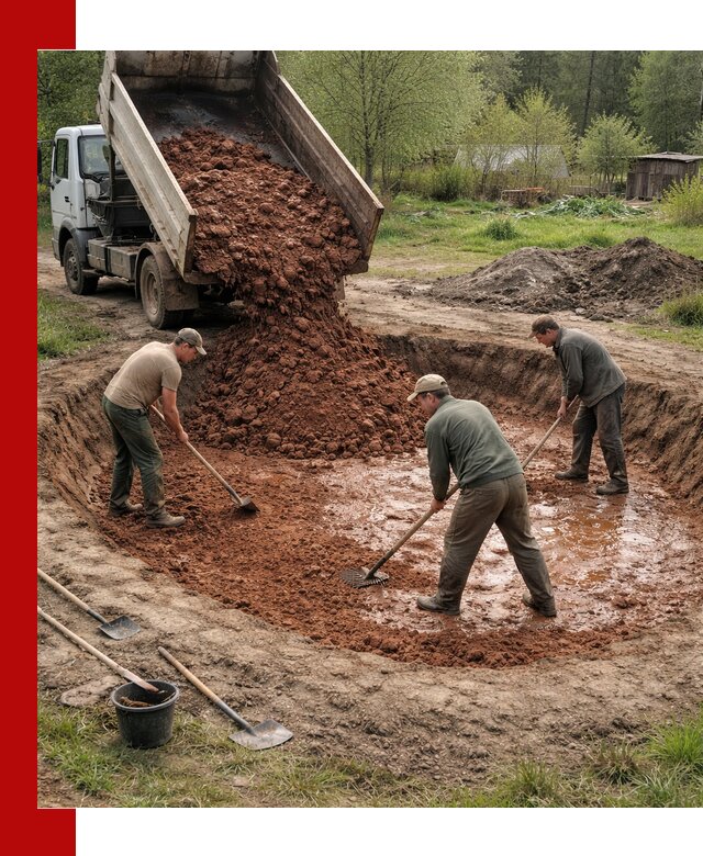 Купить качественную глину для пруда в Кинели