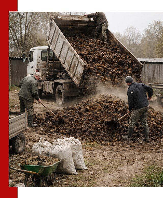 Доставка коровьего навоза самосвалом в Кинели