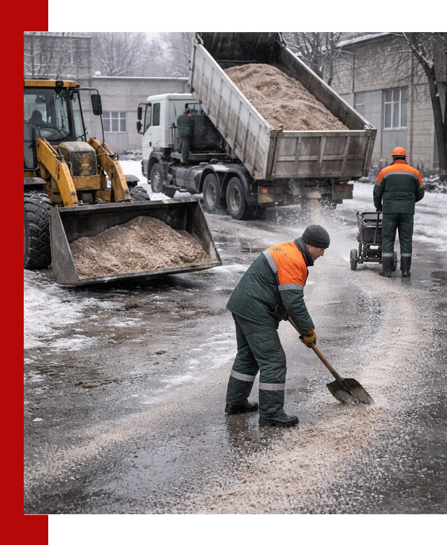 Реагент против гололеда с доставкой и нанесением в Кинели
