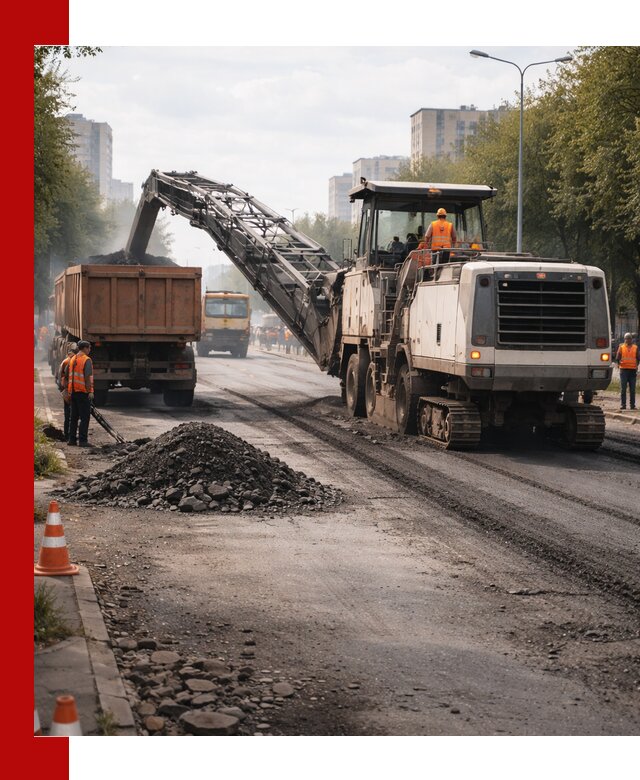 Фрезерованный асфальт в Кинели — удаление и вывоз старого покрытия