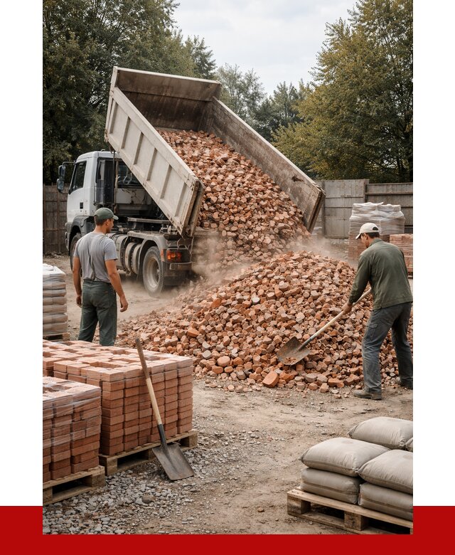 Бой кирпича в Кинели с доставкой от 4279 руб/куб | ПРОНЕРУДКнл