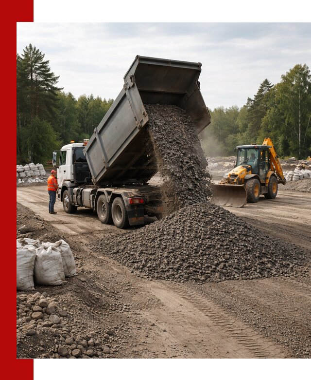 Доставка дробленого асфальта в Кинели для дорожных работ