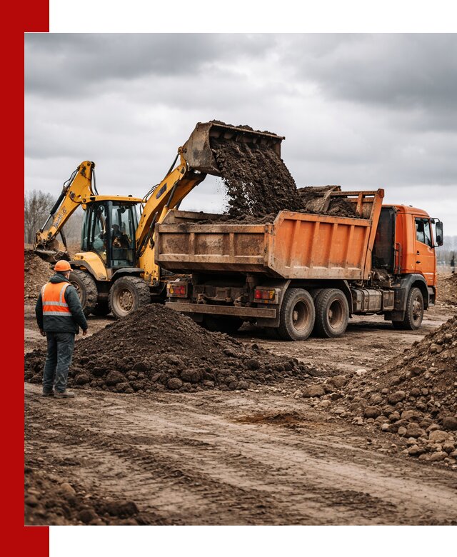 Вывоз грунта и строительного мусора в Кинели грузовыми самосвалами