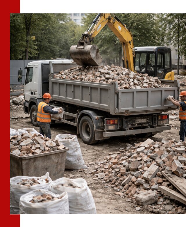 Вывоз строительного мусора в Кинели с самосвалами и контейнерами
