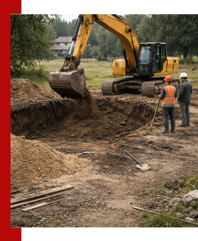 Рытье котлована под фундамент в Кинели (быстро и недорого)