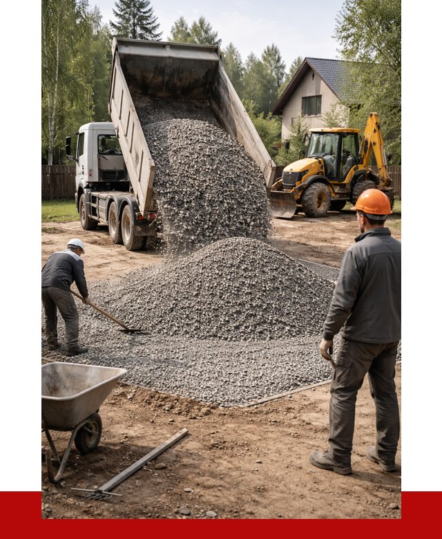 Отсыпка участка щебнем в Кинели от 6622 р. ПРОНЕРУДКнл